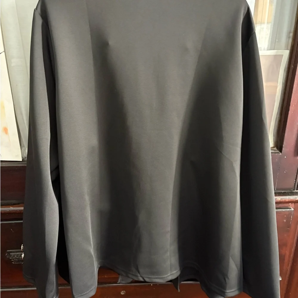 Black Blazer with Silver Button Accents